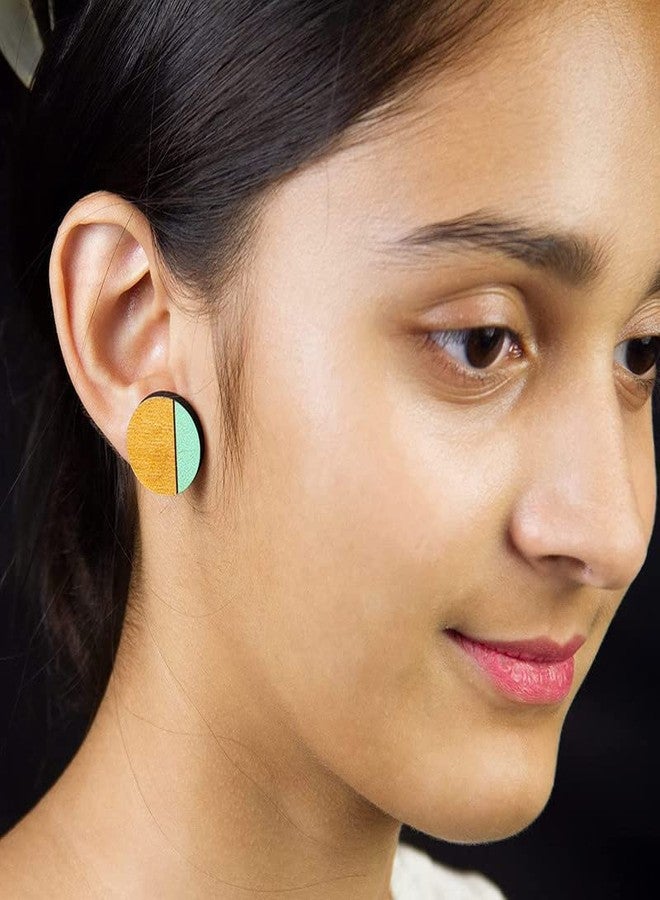 ORENAME Wooden Earrings for Girls and Women 3 Pairs Set Handmade Wooden Earrings with Ear Backs for Women and Girls Different Shapes and Colors(Pack of 3 -Style-1,2,3) - Image 5