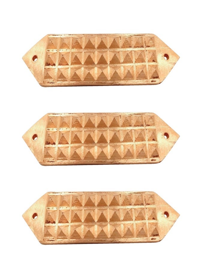Plus Value Copper Pyramid Strip Divider Vastu Patti for Vastu Space Division & Virtual Division Toilet, Plot, Extention Vaastu Remedies Product (Set of 3pcs) - Image 3