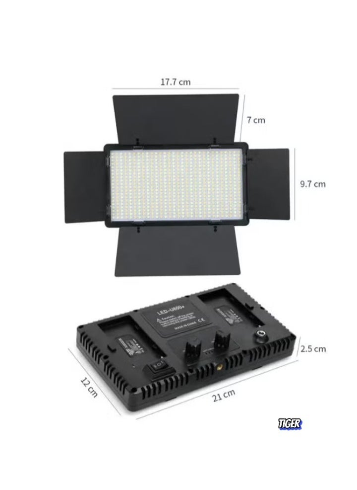 TIGER Rechargeable Pro LED 600 Photography Light – Adjustable Brightness & Color Temperature – Perfect for Photo Shoots, Video Making, YouTube Vlogs, TikTok & Instagram Reels, Wedding Photography, and Studio Use – Includes Stand & Camera Light – Portable & Professional Lighting Solution  - Image 2