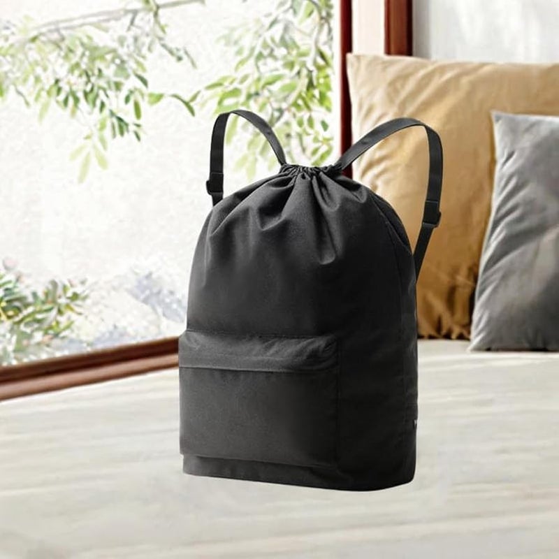 Large Capacity Water Resistant Oxford Cloth Drawstring Backpack for Gym Sports Travel - Image 3