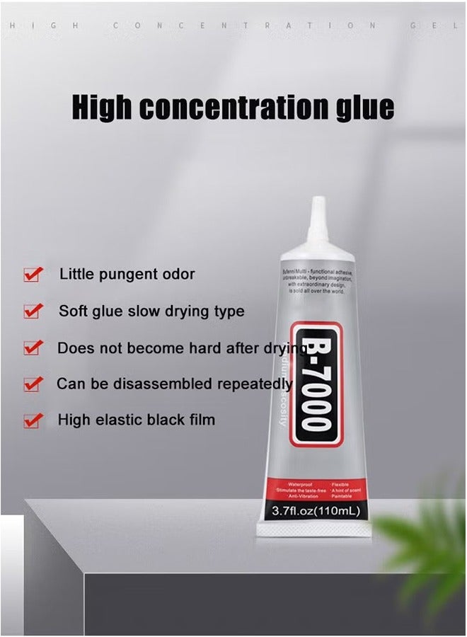 Generic Multifunctional Glue Suitable for Bonding Jewelry, Hairpins, Leather, Acrylic, Mobile Phone Cases, Makeup Nails, Diamond Jewelry, Etc.    Model B-7000 Capacity 110 ML,2PCS  - Image 3