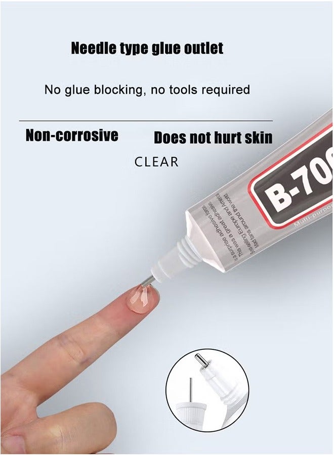Generic Multifunctional Glue Suitable for Bonding Jewelry, Hairpins, Leather, Acrylic, Mobile Phone Cases, Makeup Nails, Diamond Jewelry, Etc.    Model B-7000 Capacity 110 ML,2PCS  - Image 4