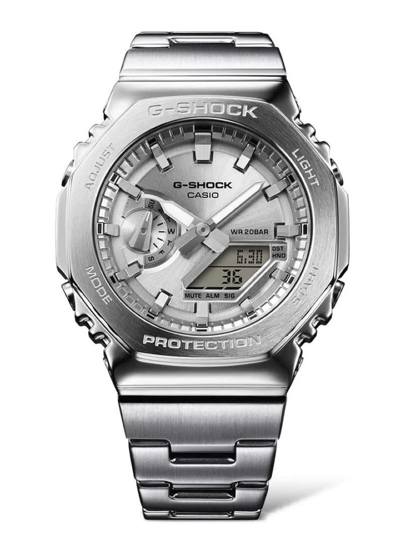 G-SHOCK Full Metal Men Watch GM-2110D-7ADR Silver Steel Strap with Silver Dial - pzsku/Z45B36E058545F6E86107Z/45/_/1732203239/41769f91-5140-4d4f-8448-9c024b3bb7dc