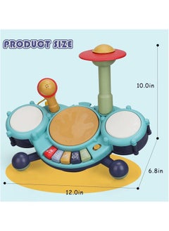 HALAMODO Musical Mini Drum, Kids Electric Drum Set, Baby Instruments, Jazz for Kids, 5 Game Modes, Adjustable Microphone, Funny Educational Toys  - Image 3