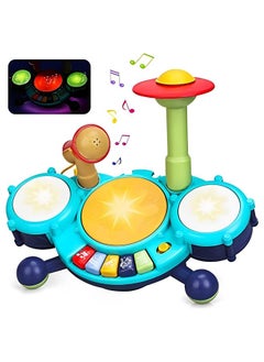 HALAMODO Musical Mini Drum, Kids Electric Drum Set, Baby Instruments, Jazz for Kids, 5 Game Modes, Adjustable Microphone, Funny Educational Toys  - Image 2