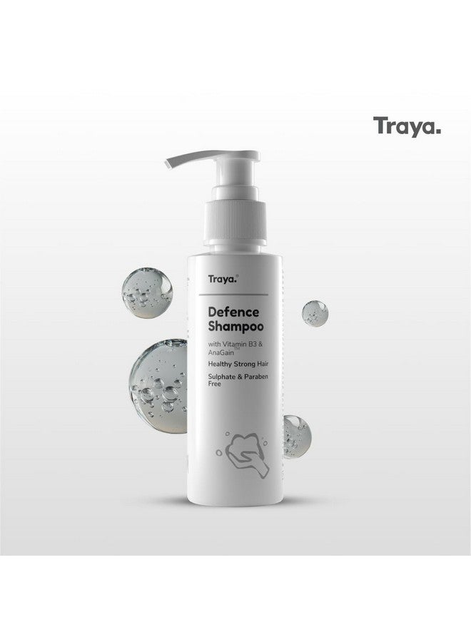Traya Defence Shampoo | Cleansing Shampoo for Scalp Nourishment & Hair Health | Contains Biotin, Niacinamide, Piroctone Olamine & Anagain | Sulphate & Paraben Free Shampoo For Women & Men | Pack of 2 - Image 2