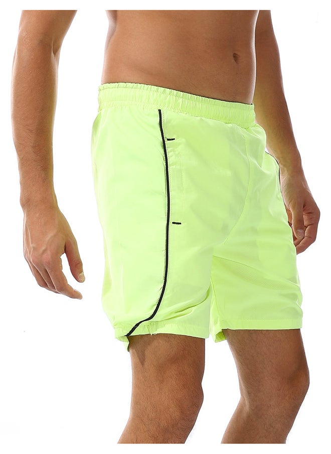 Andora - Elastic Waist Polyester Swim Short _Lemon - Image 1