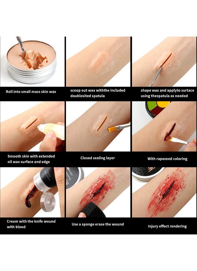 ecofavor - Zombie Makeup Kit Scar Wax Sfx Halloween Makeup Kit Professional Special Effects Makeup Kits For Bruise Zombiesvampires Woundsmonster Cosplay And Theatrical Stage Sfx Makeup Supplies Kit Bulk… - Image 1