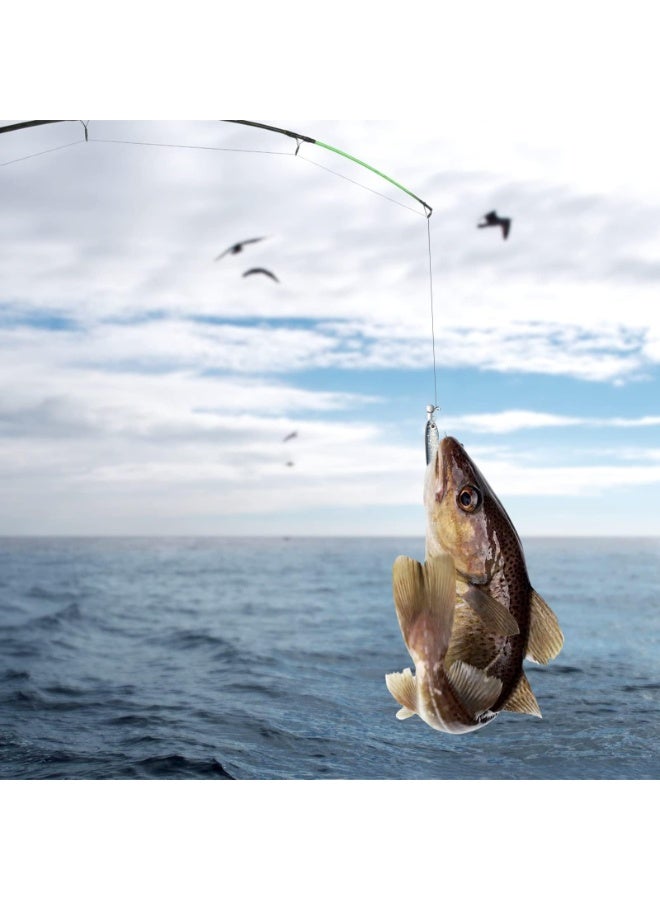 50pcs Colored Forked Tail Wrapped Lead Fish Soft Bait Fake Fish Soft Fish Lure Lure Soft Worm Perch Catfish Black Bait (7.5mm2.3g)Grey - Image 4