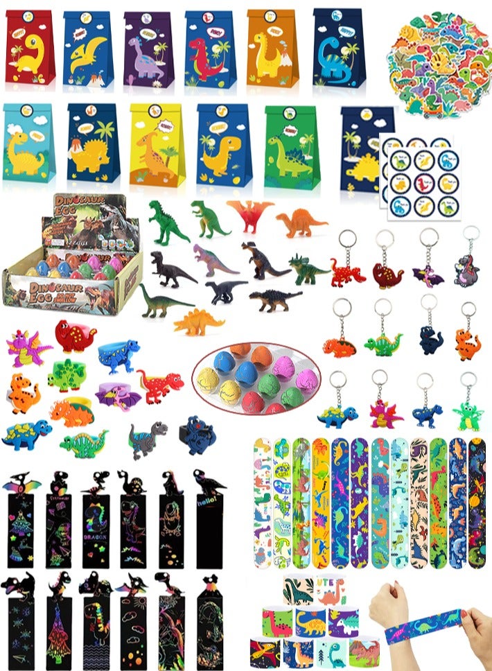 KINGMAZI Dinosaur Party Favors For 12 Kids, Dinosaur Birthday Party Supplies, Dinosaur Goodie Bags for Boys Girls Birthday, Dinosaur Gifts Bags Fillers Pinata Stuffers, Dinosaur Themed Party Toys - Image 1