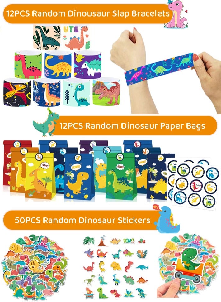KINGMAZI Dinosaur Party Favors For 12 Kids, Dinosaur Birthday Party Supplies, Dinosaur Goodie Bags for Boys Girls Birthday, Dinosaur Gifts Bags Fillers Pinata Stuffers, Dinosaur Themed Party Toys - Image 2