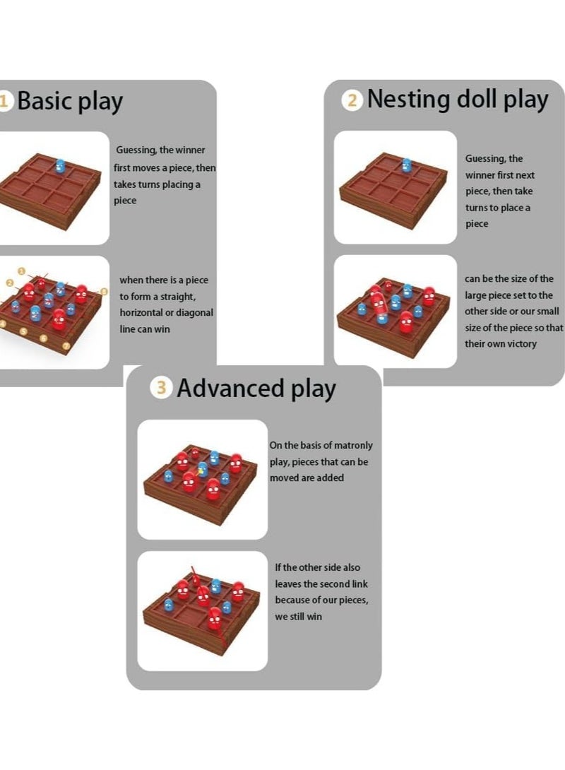 Tic-Tac-Toe Parent-child Early Education and Leisure and Entertainment Family Interactive Board Game，Tic Tac Toe Game Children's Educational Puzzle Game Toys ﻿ - Image 4