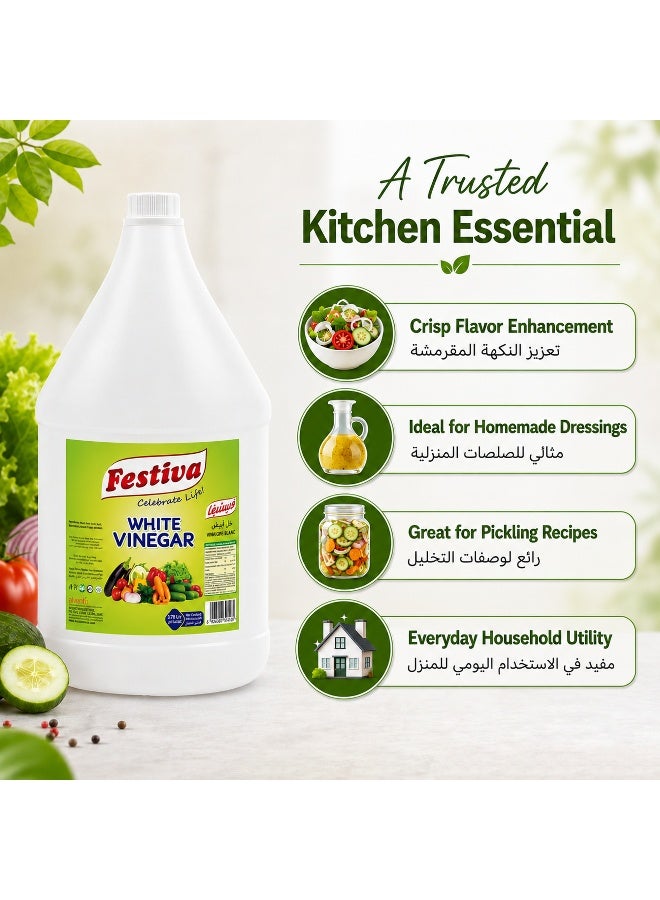 Festiva White Vinegar 3.78L - Multi Purpose Cooking Vinegar for Salads, Marinades, Pickling and Cleaning - Clear Vinegar - Image 4