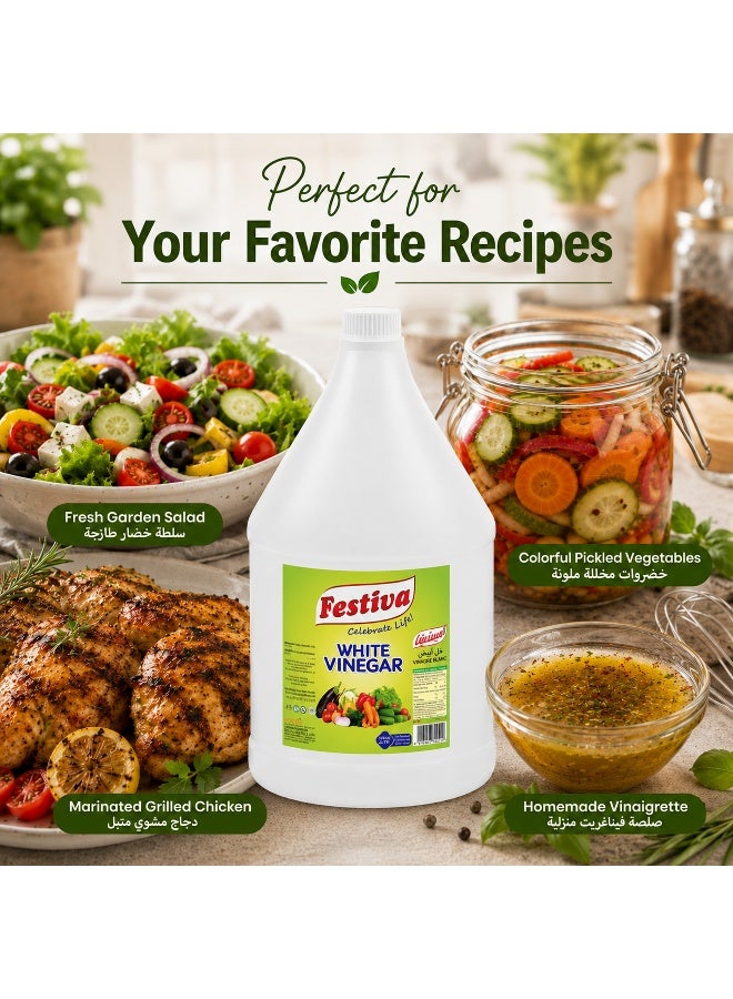 Festiva White Vinegar 3.78L - Multi Purpose Cooking Vinegar for Salads, Marinades, Pickling and Cleaning - Clear Vinegar - Image 3