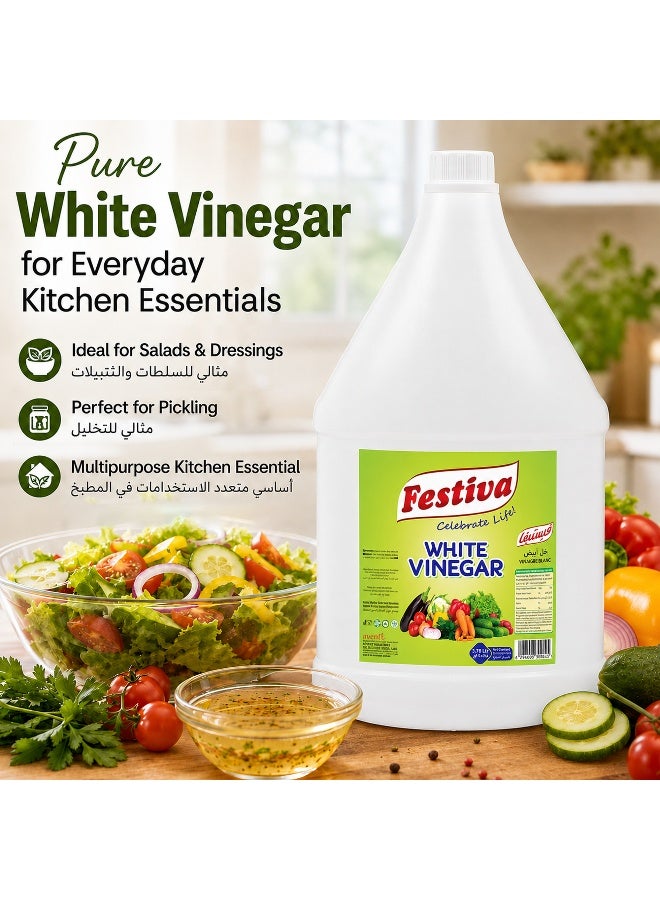 Festiva White Vinegar 3.78L - Multi Purpose Cooking Vinegar for Salads, Marinades, Pickling and Cleaning - Clear Vinegar - Image 2
