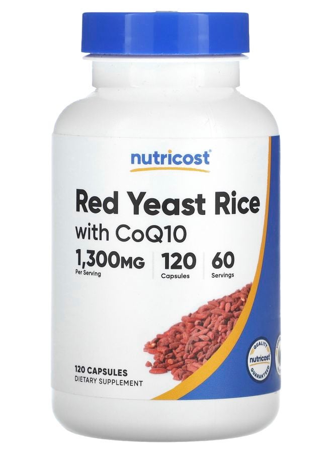 Nutricost Red Yeast Rice With CoQ10 1300 mg 120 Capsules (650 mg per Capsule)