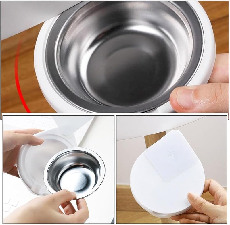 حاوية سجائر مخفية من الفولاذ المقاوم للصدأ قابلة للدوران والفصل مثبتة على المكتب مقاومة للرياح باللون الأبيض - Image 4