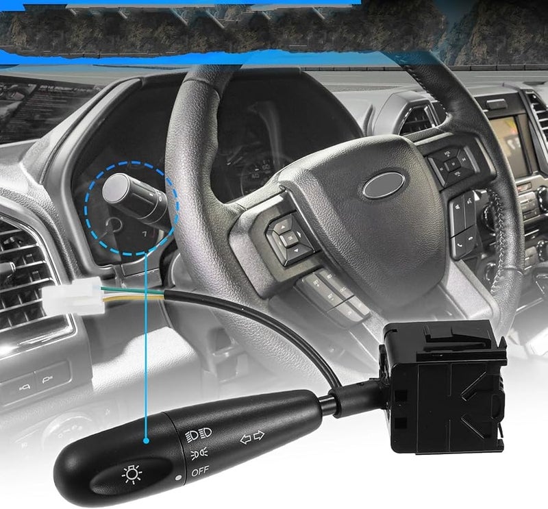 مفتاح إشارة الانعطاف مع مثبت السرعة المتوافق مع شيفروليه سبارك 2000-2004 رقم القطعة 96314332 - Image 5