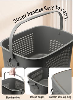 URbazaar 26L Large Laundry Basket bag Dirty Clothes Basket laundry hamper with handles Toys Storage Bucket Durable for Bathroom,Bedroom,Balcony,Bathroom,Living Room  - Image 4