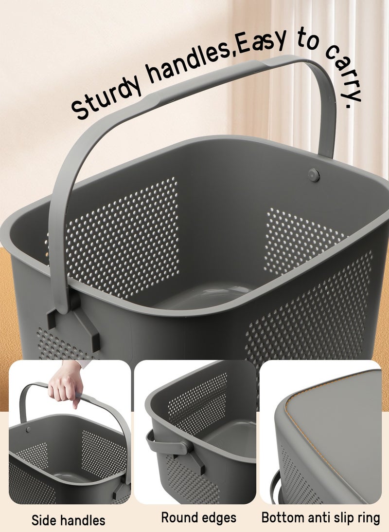 URbazaar 26L Large Laundry Basket bag Dirty Clothes Basket laundry hamper with handles Toys Storage Bucket Durable for Bathroom,Bedroom,Balcony,Bathroom,Living Room  - Image 4