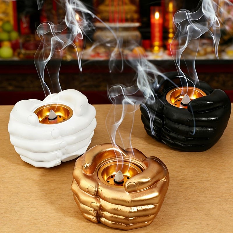 1pc Black Multi Functional Incense Holder Ornament for Home Entryway Wedding Decoration Suitable for Valentine Eid Al Fitr Thanksgiving New Year Mother Father Day - Image 1