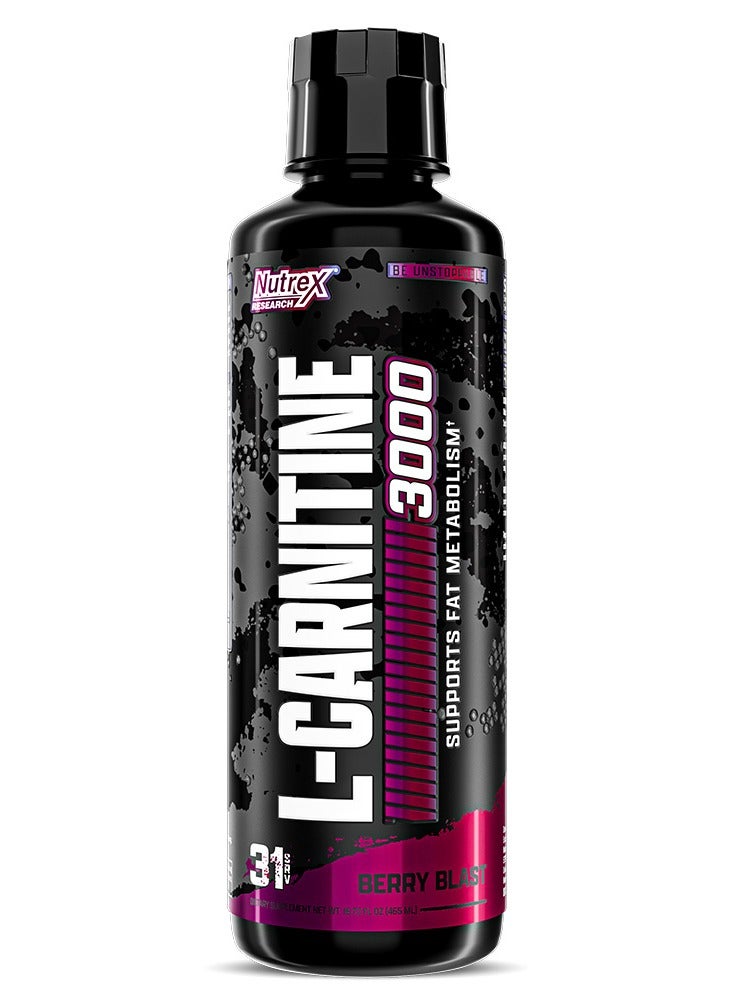 Nutrex Research Liquid Carnitine 3000  Berry Blast Flavor 480 ml