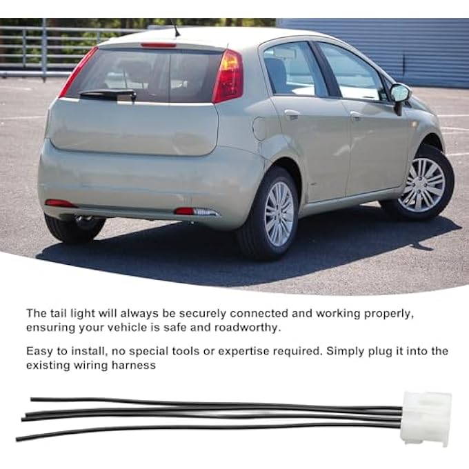 Tihebeyan Tail Light Wire Harness Plug Durable And Easy Installation Fit For Grande Punto 20062012 Fit For 147 156 159 For Car Enthusiasts - Image 4