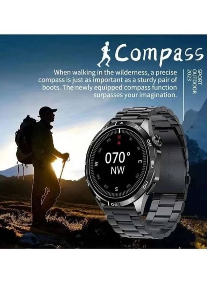 Hommtel Watch GT4 New Model – 1.65 Inch HD AMOLED Display, IP68 Waterproof, Fitness Tracker with Heart Rate Monitor, Sleep Tracking, Smart Notifications, 3 Stylish Interchangeable Straps for Men & Women – Ideal for Sports and Everyday Use - Image 2