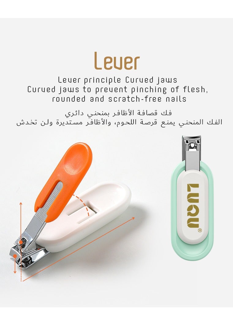 لوكو مجموعة العناية بأظافر الأطفال 5 في 1 من لوكو، مقص أظافر للأطفال، مقص، ملعقة تنظيف الأذن، ملقط، مبرد أظافر، مجموعة مانيكير للأطفال حديثي الولادة والأطفال الصغار والرضع - Image 4