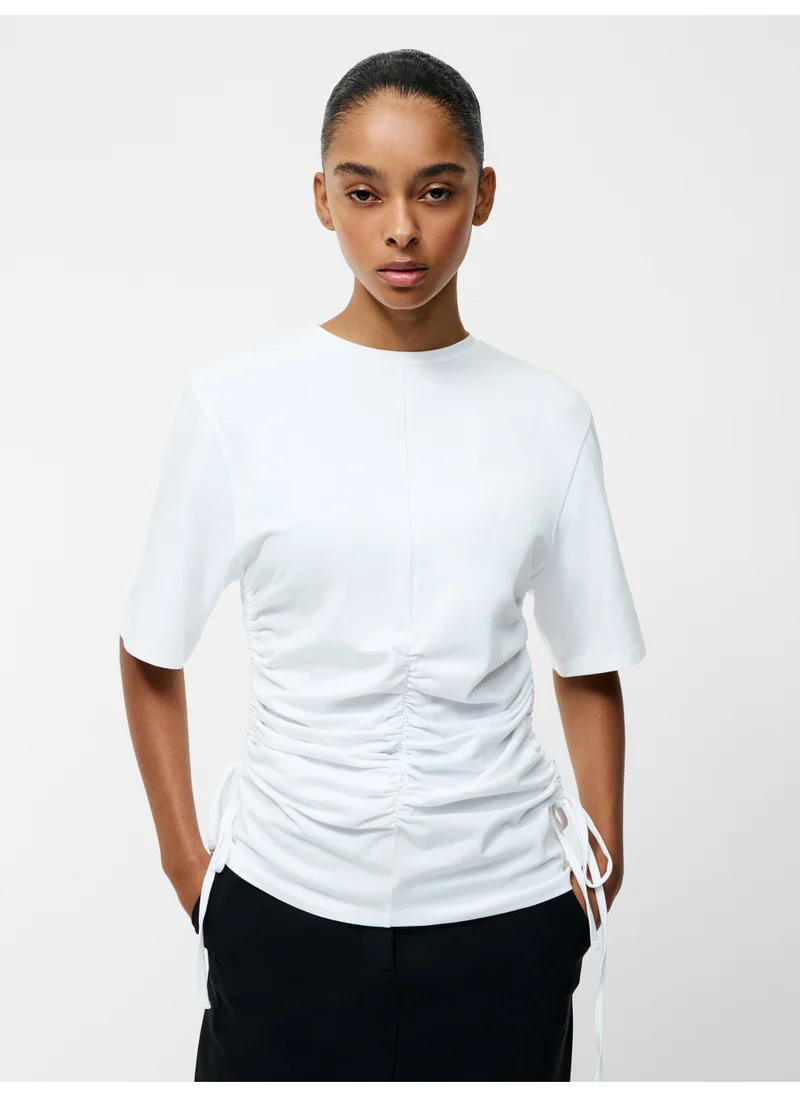 فرنش كونكشن Rallie Ruched Drawstring T-Shirt