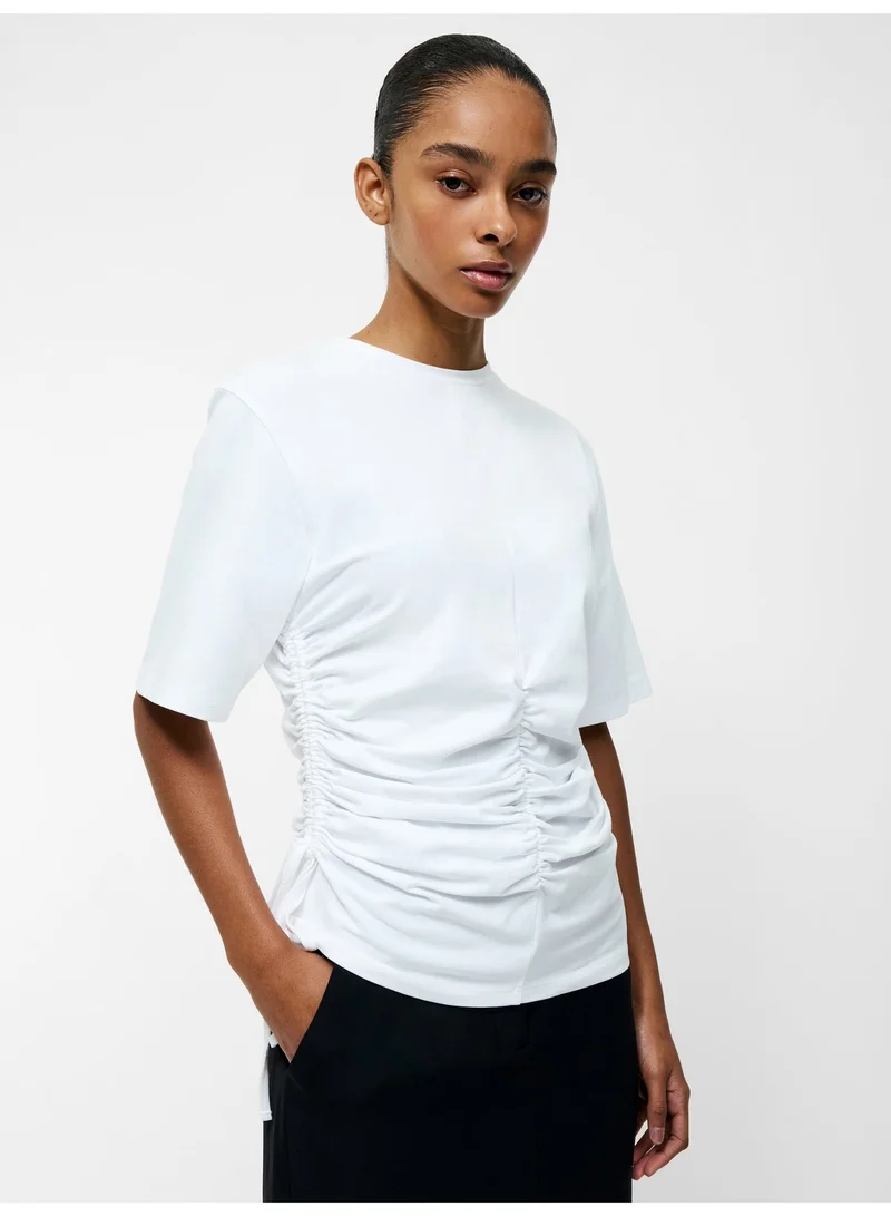 French Connection Rallie Ruched Drawstring T-Shirt