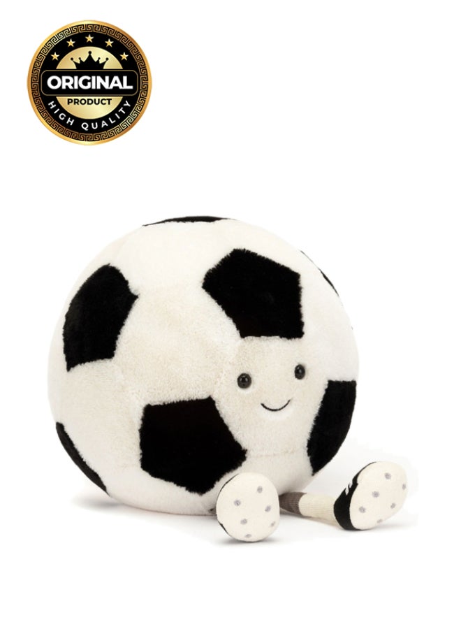 Jellycat Amuseables Sports Football Plush – Soft Stuffed Toy with Cordy Legs, Cute Valentine’s Gift for Kids & Adults, Collectible Jellycat, 21cm - Image 1