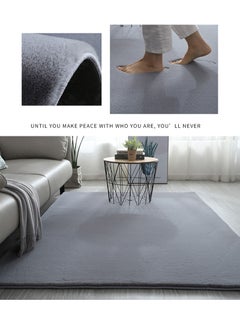 Sharpdo Soft Imitation Rabbit Velvet Carpet Living Room Carpet Bedside Rug Solid Color Premium Carpet 120*180cm  - Image 2