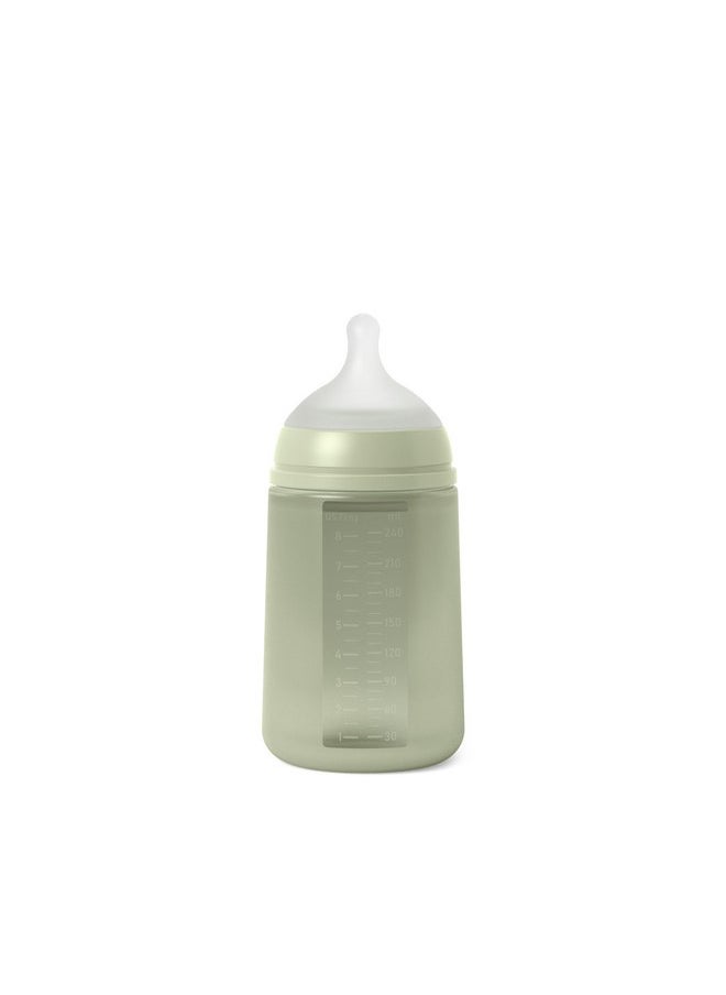 SUAVINEX Suavinex Color Essence SX PRO Physiological Soft Flexible Silicone Baby Bottle, Anti Colic Baby Bottles, Supports Breast Feeding Babies, Made in Spain, Medium Flow, 8oz, Jungle Green  - Image 2
