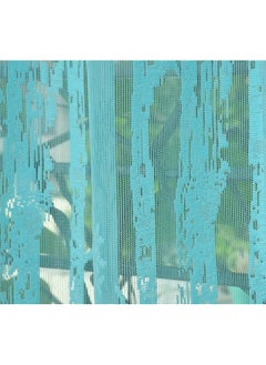 Homefab India Homefab India Pack of 2 Tissue Curtains Sheer Panel Transparent Net - 7 Feet, Door, Aqua Blue, Floral, Grommet Curtains  - Image 3