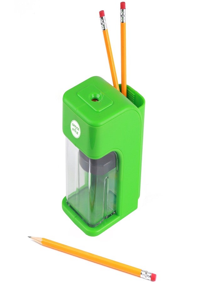 Office Style Electronic Pencil Sharpener with Auto Stop Safety Feature & Large Pencil Holder for Home, Office or Classroom - Green - by Office + Style, A-PS200G - Image 4