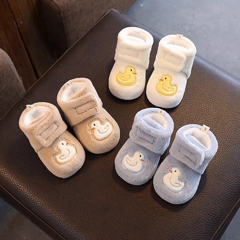 Qi Ta Baby Cotton Boots for 0-12 Months, Soft Sole First-Walk Shoes, Winter Warm Fleece-Lined, Anti-Slip, Unisex - Image 5