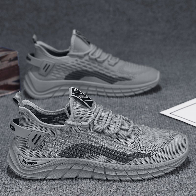 Mesh Men'S Shoes Summer Breathable Flying Woven Thin Running Sports Shoes Soft Sole Work Labor Protection Mesh Shoes - Image 4
