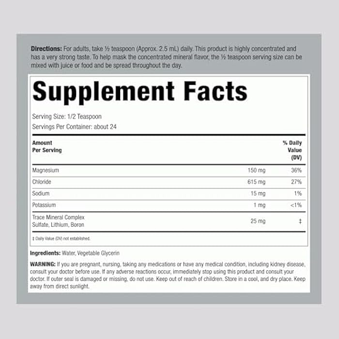 Piping Rock Ionic Magnesium Liquid Drops | 2 Fl Oz | Full Spectrum | Plus Trace Minerals & Electrolytes | Vegan, Non-GMO, Gluten Free - Image 2