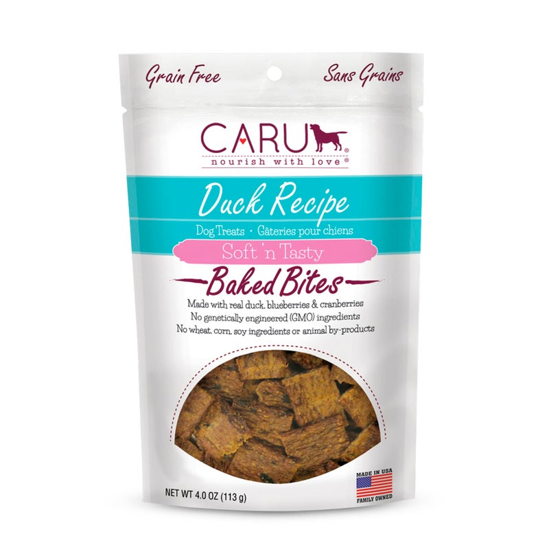 CARU - Soft 'n Tasty Baked Bites - Duck Bites Dog Treats - Flavorful Training Treats - 4 oz - Image 1