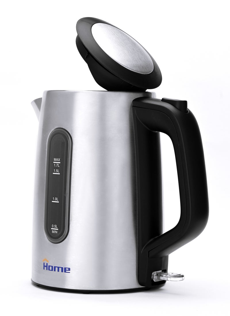 Home - Stainless steel electric kettle 1850-2200W. Capacity: 1.7L. 360-degree rotating kettle. Made of stainless steel. Stainless steel heating element. Single water window. Automatic shut-off after boiling. Asterix control. Equipped with a light indicator. - Image 1