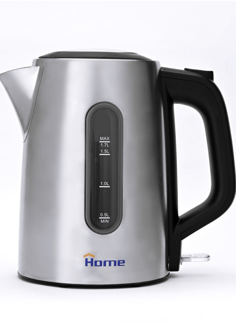 Home - Stainless steel electric kettle 1850-2200W. Capacity: 1.7L. 360-degree rotating kettle. Made of stainless steel. Stainless steel heating element. Single water window. Automatic shut-off after boiling. Asterix control. Equipped with a light indicator. - Image 1
