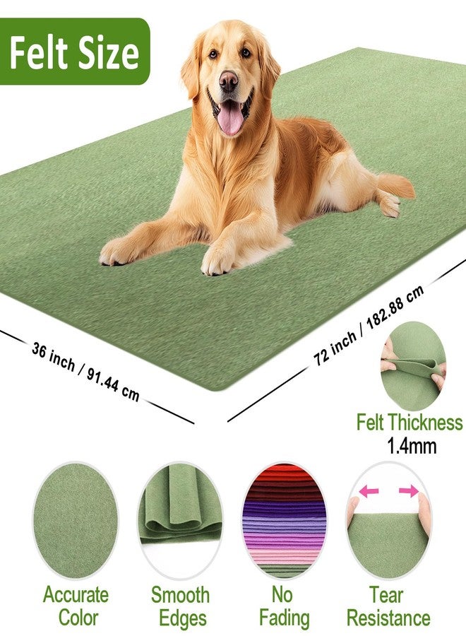 XSEINO Sage Green Large Felt Fabric 72" X 36 "(2 Square Yards), 1.4 mm Thick Soft Felt Fabric Sheet for Crafts, Green Series Colors Soft Nonwoven Fabric, Fit for Decoration, Sewing, DIY Crafts - Image 2