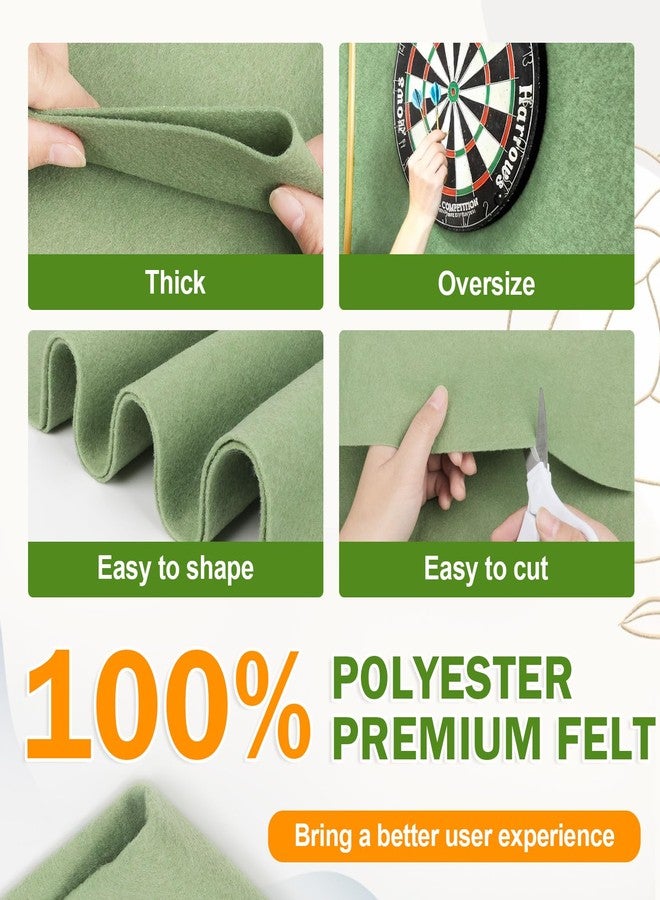XSEINO Sage Green Large Felt Fabric 72" X 36 "(2 Square Yards), 1.4 mm Thick Soft Felt Fabric Sheet for Crafts, Green Series Colors Soft Nonwoven Fabric, Fit for Decoration, Sewing, DIY Crafts - Image 4