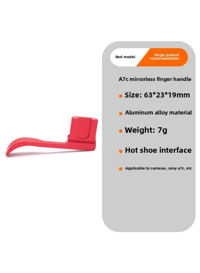 Camera Handle For Sony A7C Finger Handle Micro Single Accessories Handheld Handle Thumb Easy To Operate Hot And Cold Boot Accessories-Color:Red  - Image 1