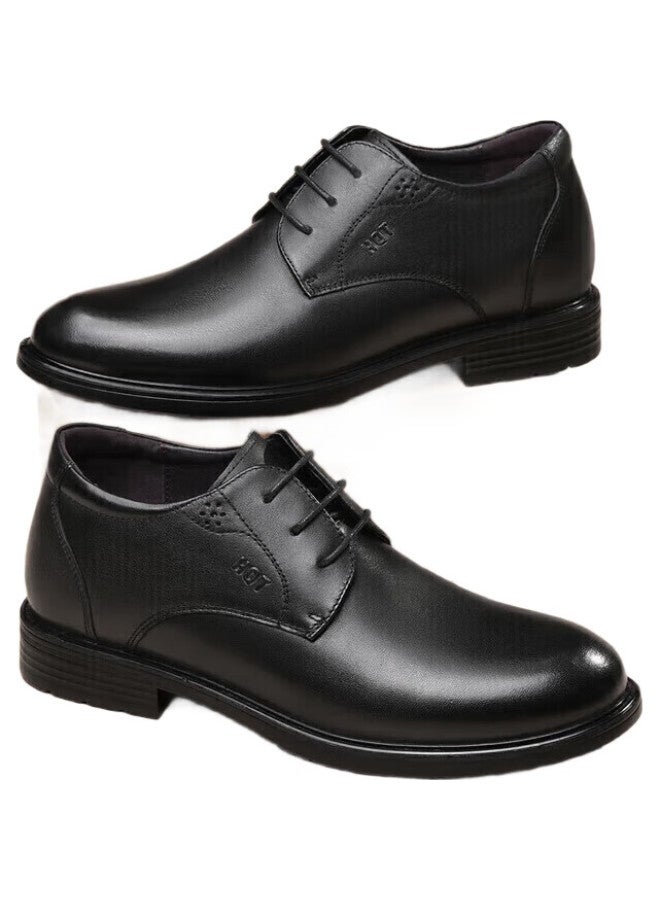 RED DRAGONFLY Hongqingting Men'S Formal Business Leather Shoes, Derby Shoes, Wedding Shoes, Height-Increasing Men'S Shoes, Wta7376, Black, Size 42 - Image 1