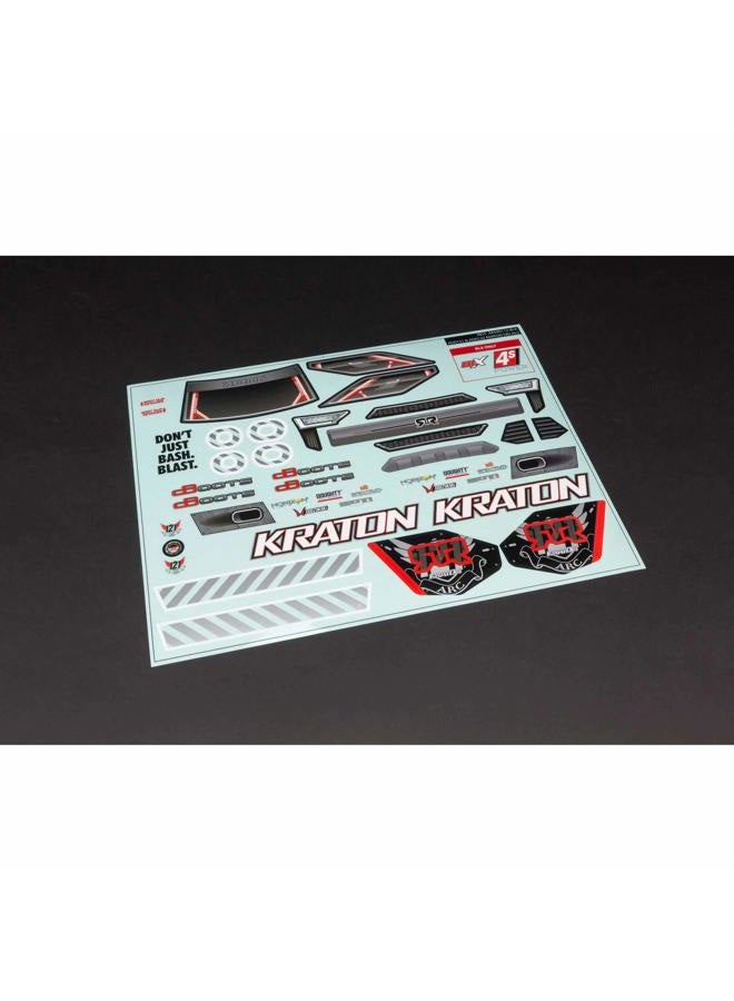 ARRMA 1/10 Clear Body with Decals: KRATON 4X4, ARA402213 - Image 3