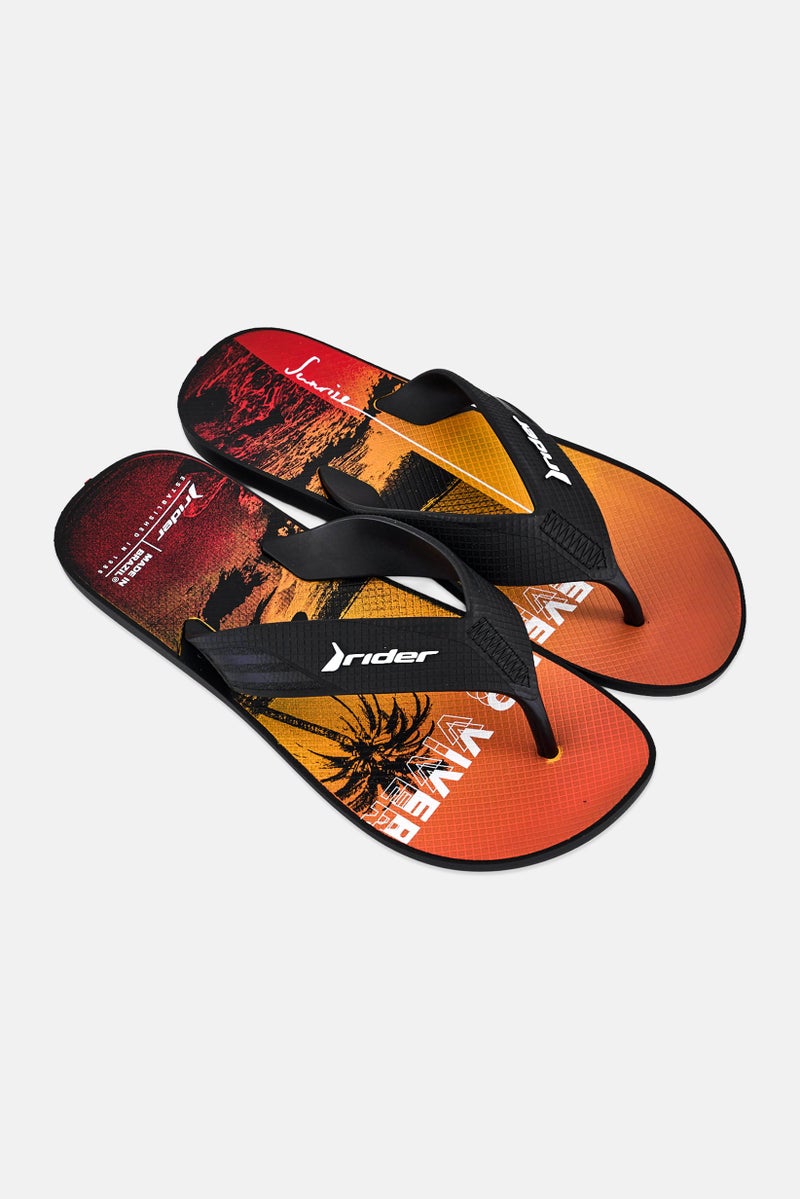RIDER Men Brand Logo Slip On Slippers, Black - Image 3
