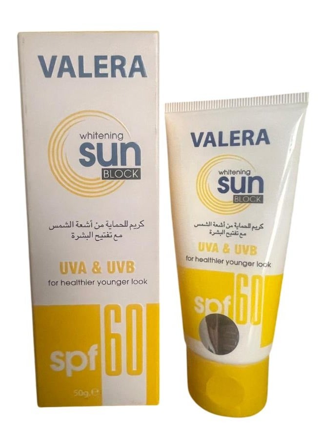 Sunblock SPF 60 Moisturizing Whitening Sunscreen Cream for Dark Skin 50 g