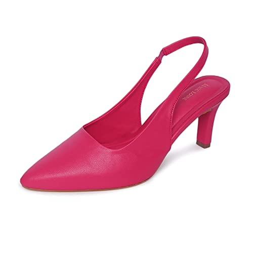 Marc Loire Women's Slip on Casual Pink Solid Pumps Heels,3 - Image 2